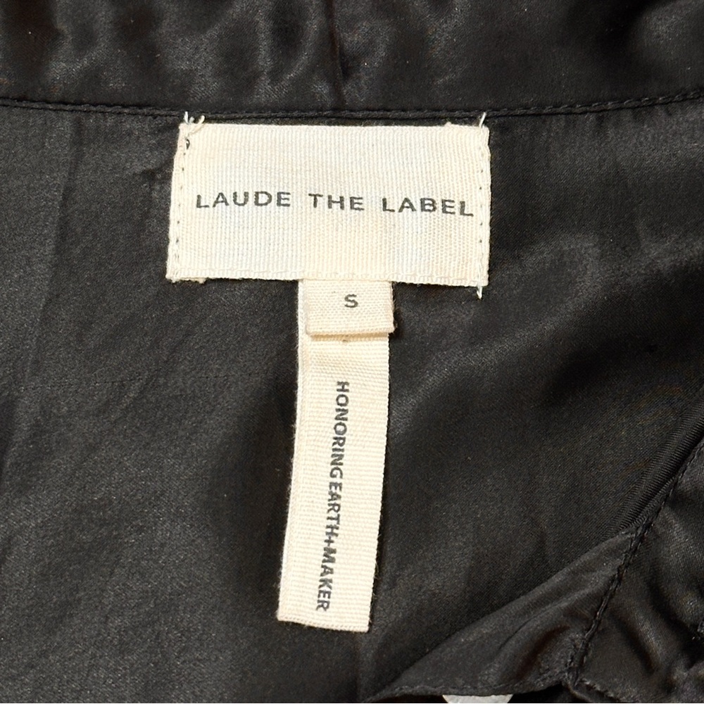 Laude The Label Museo Button Up Satin 100% Cupro Shirt Blouse In Size S - Picture 10 of 11